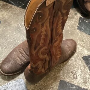Brown Leather Cowboy Boots Oklahoma City tenets western outfitters. Cool.